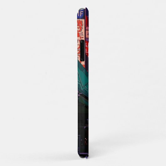 Neon Cyberpunk Metropole Case-Mate iPhone Hülle (Hinten/Rechts)