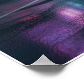 Neon Cyberpunk Operative – Futuristic City Poster  (Ecke)