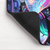 Neon Cyberpunk Tech Hexe - Futuristisches Kunstdes Mousepad (Ecke)