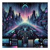 Neon Cyberworld Poster (Vorderseite)