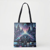 Neon Cyberworld Tasche (Vorderseite)