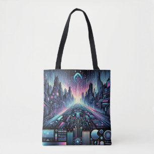 Neon Cyberworld Tasche