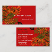 Neon Daisies Business Card Template Visitenkarte (Vorne/Hinten)