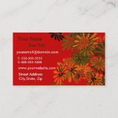 Neon Daisies Business Card Template Visitenkarte (Rückseite)