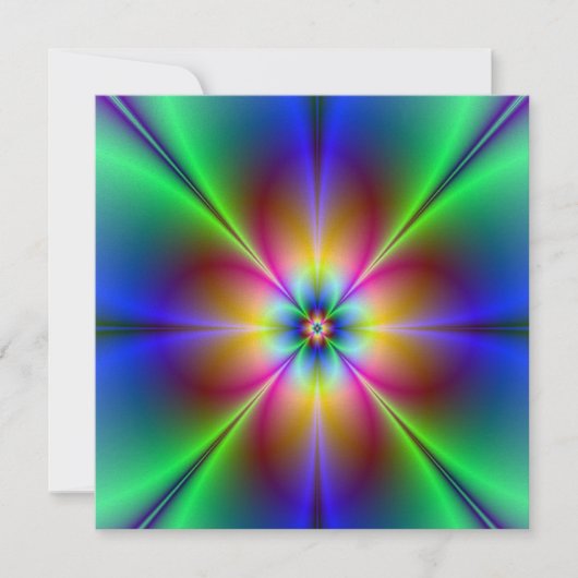 Neon Daisy Einladung (Vorderseite)