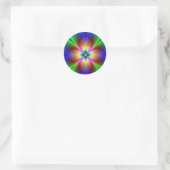 Neon Daisy Runder Aufkleber (Tasche)