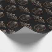 Neon-Damask-Muster Geschenkpapier (Ecke)