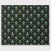 Neon-Damask-Muster Geschenkpapier (Flach)