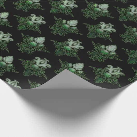 Neon Damask Pattern Geschenkpapier (Ecke)