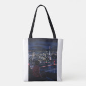 Neon-Dämmerung über San Francisco Tasche (Rückseite)
