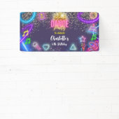Neon Dance Party Geburtstag Banner (InSitu)