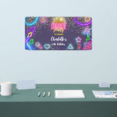 Neon Dance Party Geburtstag Banner (Messe)