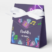 Neon Dance Party Geburtstag Geschenkschachtel (Vorderseite)