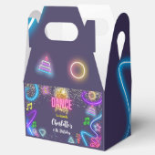 Neon Dance Party Geburtstag Geschenkschachtel (Geöffnet)