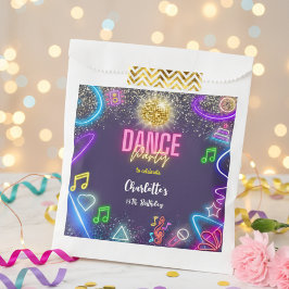Neon Dance Party Geburtstag Geschenktütchen