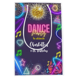 Neon Dance Party Geburtstag Mittlere Geschenktüte