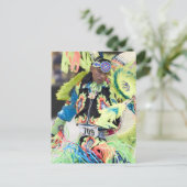 Neon Dancing Man Postkarte (Stehend Vorderseite)