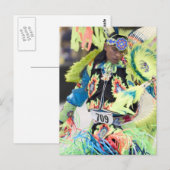 Neon Dancing Man Postkarte (Vorne/Hinten)