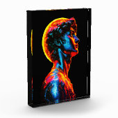 Neon-David-Statue Fotoblock (Links)