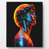 Neon-David-Statue  Fotoplatte (Vorderseite)