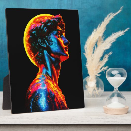 Neon-David-Statue  Fotoplatte (Seite)