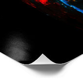 Neon David Statue  Poster (Ecke)