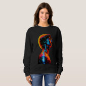 Neon-David-Statue Sweatshirt (Vorne ganz)