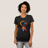 Neon-David-Statue T-Shirt (Vorne ganz)