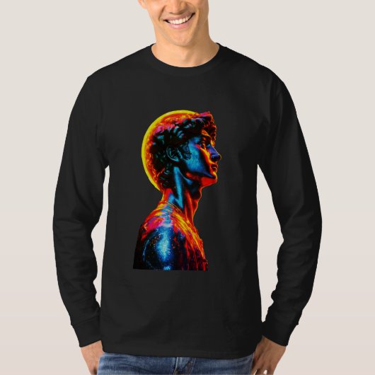 Neon-David-Statue T-Shirt (Vorderseite)