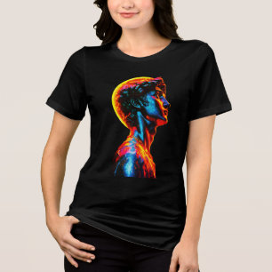 Neon-David-Statue Tri-Blend Shirt