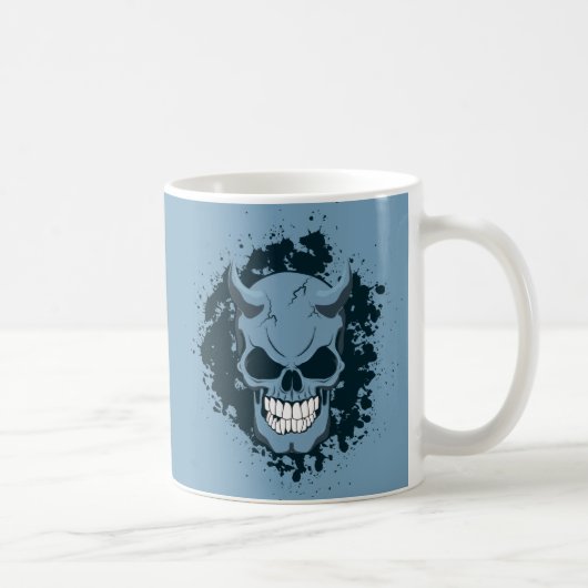 Neon Demon Skull Kaffeetasse (Rechts)