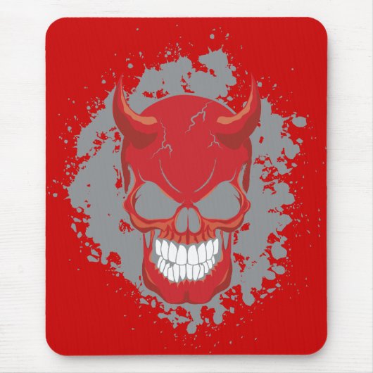 Neon Demon Skull Mousepad (Vorne)