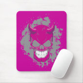 Neon Demon Skull Mousepad (Mit Mouse)