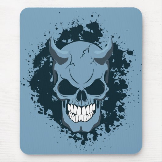 Neon Demon Skull Mousepad (Vorne)