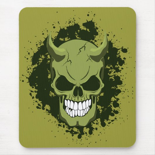 Neon Demon Skull Mousepad (Vorne)