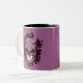 Neon Demon Skull Zweifarbige Tasse (Vorderseite Links)