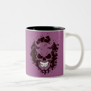 Neon Demon Skull Zweifarbige Tasse