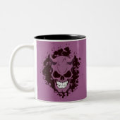 Neon Demon Skull Zweifarbige Tasse (Links)