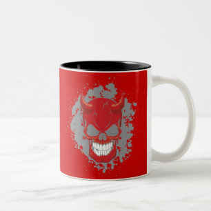 Neon Demon Skull Zweifarbige Tasse