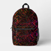 Neon der 80 bedruckter rucksack (Vorderseite)