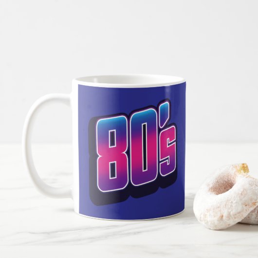 Neon der 80 kaffeetasse (Mit Donut)