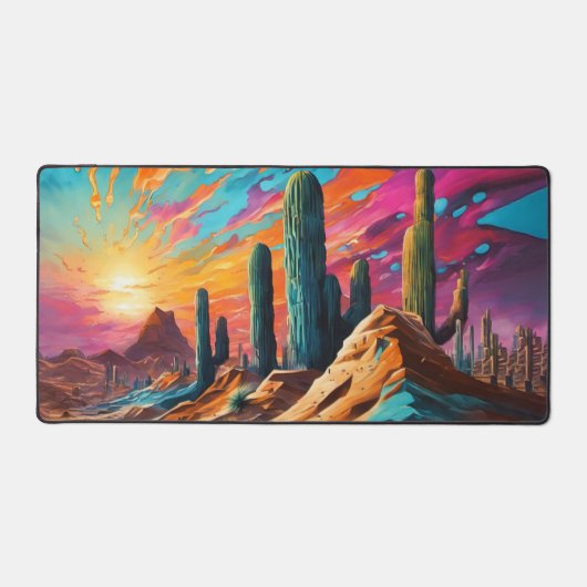 Neon Desert Dawn Schreibtischunterlage (Vorderseite)