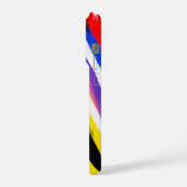 Neon Diagonal Stripe Color Clash iPhone Hülle (Linke Seite)