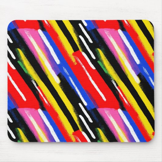 Neon-Diagonalstreifen-Geschwindigkeitsstoß Mousepad (Vorne)