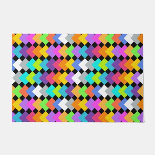 Neon Diamonds Fußmatte (Vorderseite)