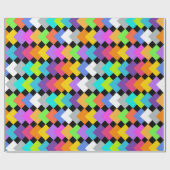 Neon Diamonds Geschenkpapier (Flach)
