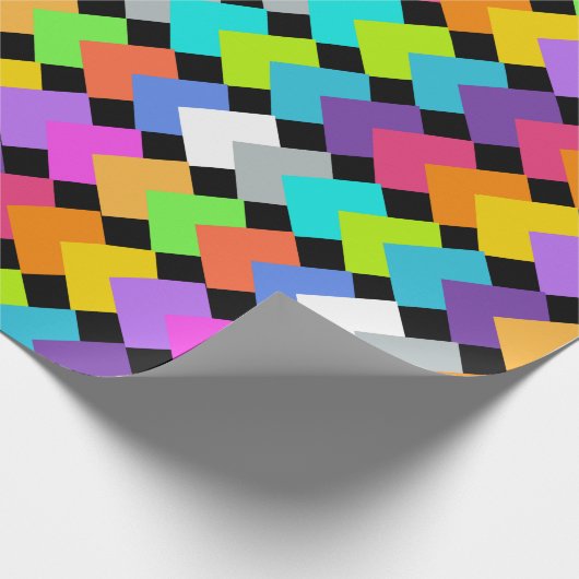 Neon Diamonds Geschenkpapier (Ecke)