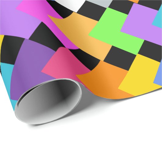 Neon Diamonds Geschenkpapier (Rolleneckpunkt)