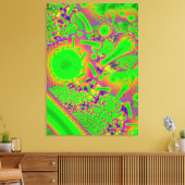 Neon Dichroic Psychedelic Leinwanddruck (Insitu (Wohnzimmer))