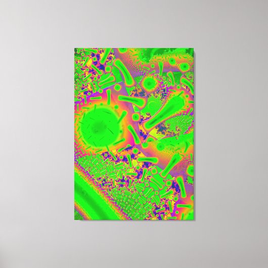 Neon Dichroic Psychedelic Leinwanddruck (Vorderseite)